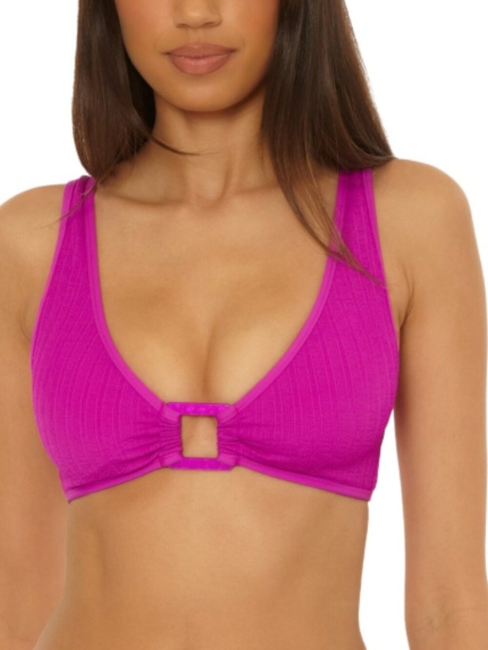 Becca by Rebecca Virtue Crinkle Crush Tatum Bralette Bikini Top Swim Size M 8196
